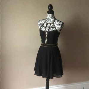 Black and gold dress